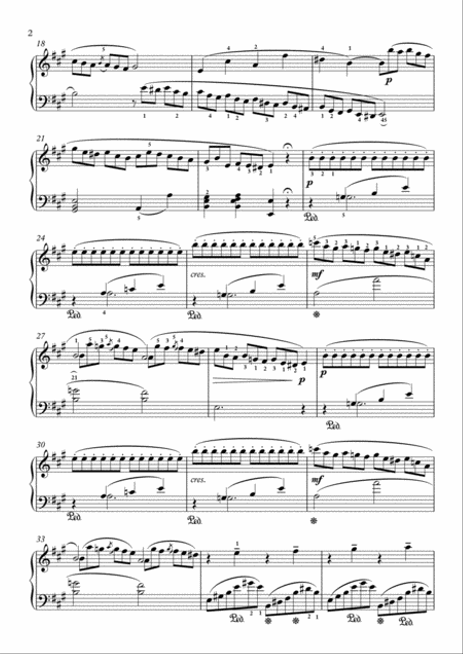 Scarlatti-Sonata in A-Major L.133 K.211(piano) Piano Solo scores gallery preview page 3