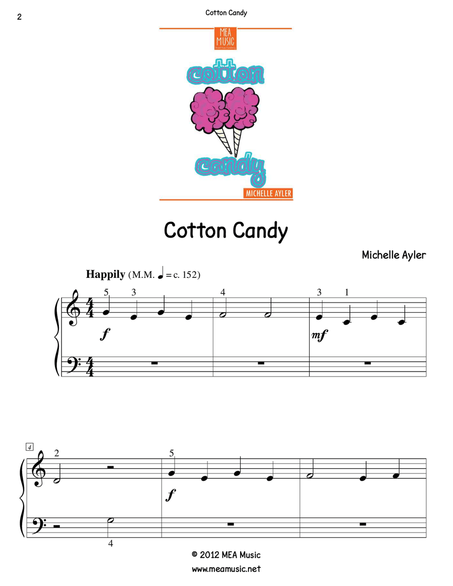 Cotton Candy Cotton Candy Easy Piano scores gallery preview page 2