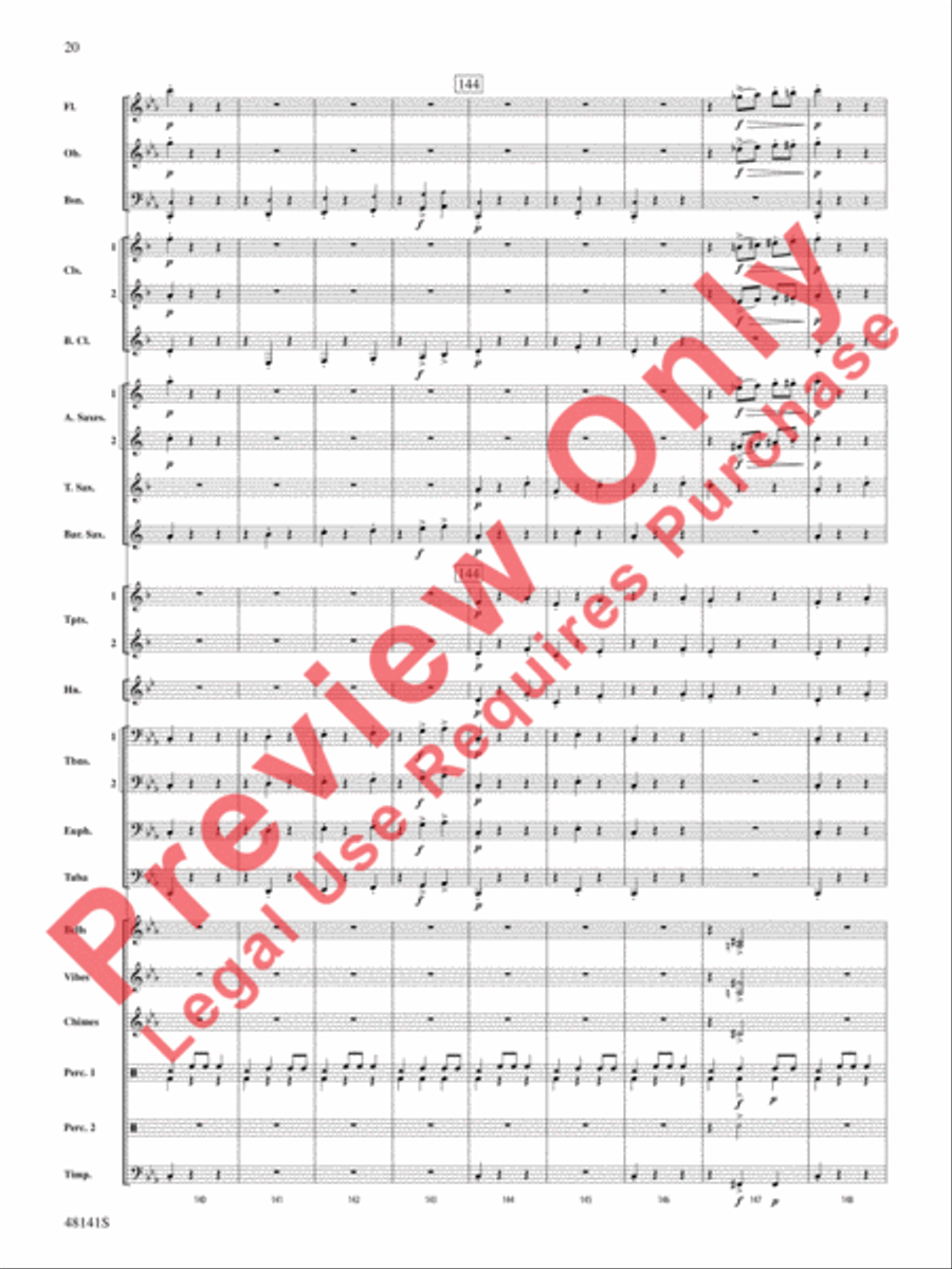 The Offerings of Nadab and Abihu Concert Band scores gallery preview page 21