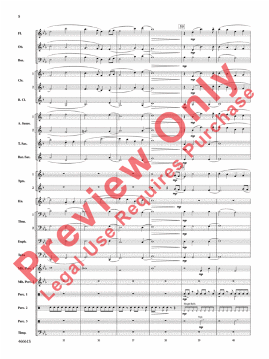 Nine Mile Saga Nine Mile Saga Concert Band scores gallery preview page 9