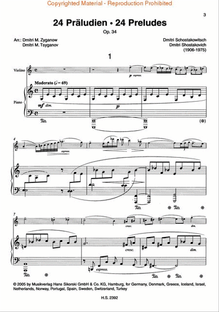 24 Preludes, Op. 34 Violin Solo scores gallery preview page 2