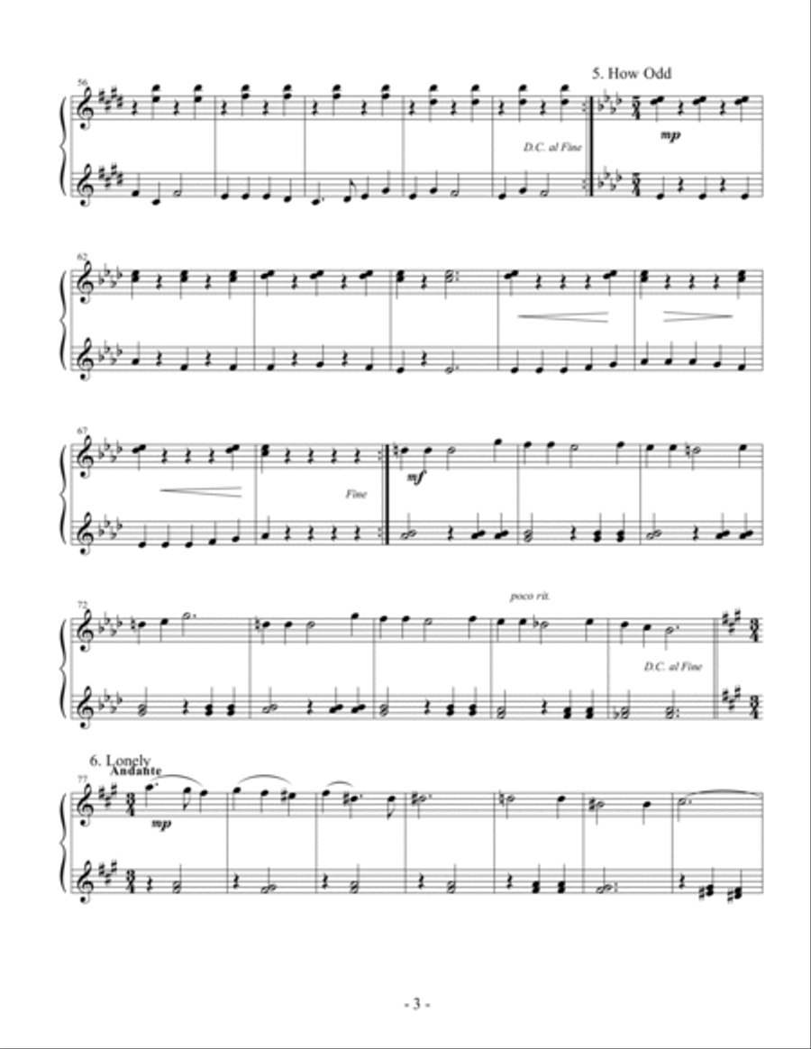 A Bunch of Pieces in Treble Clef Piano Solo scores gallery preview page 3
