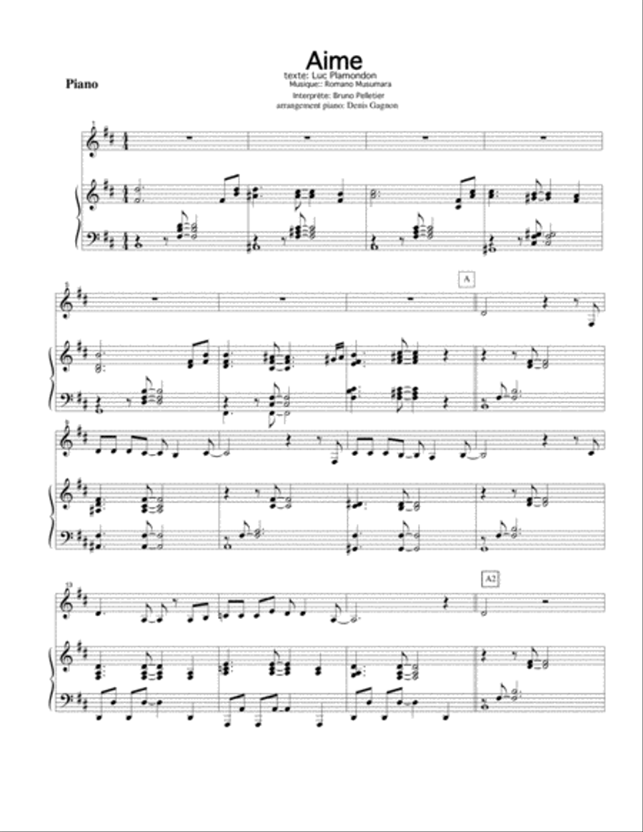 Aime (partition de piano d'accompagnement) image number null