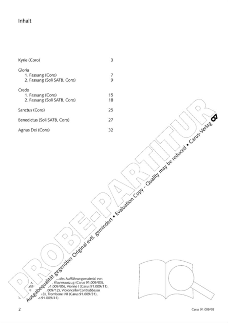 Missa Sancti Gabrielis 4-Part scores gallery preview page 3