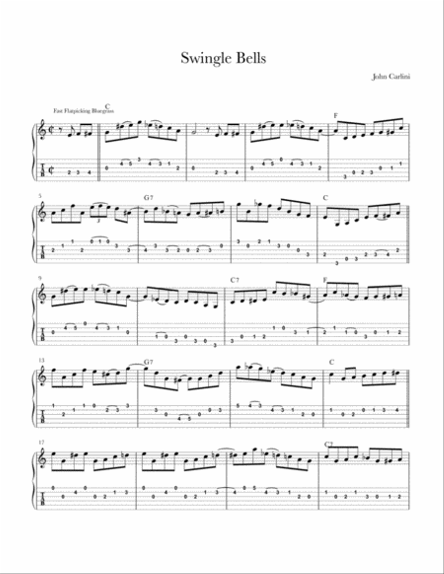 Swingle Bells Electric Guitar scores gallery preview page 1
