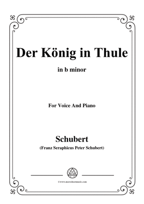 Schubert-Der König in Thule,in b minor,Op.5 No.5,for Voice&Piano