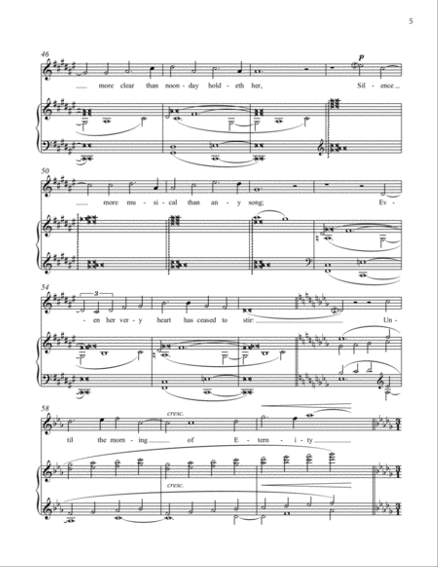 Three Poems of Christina Rossetti High Voice scores gallery preview page 5