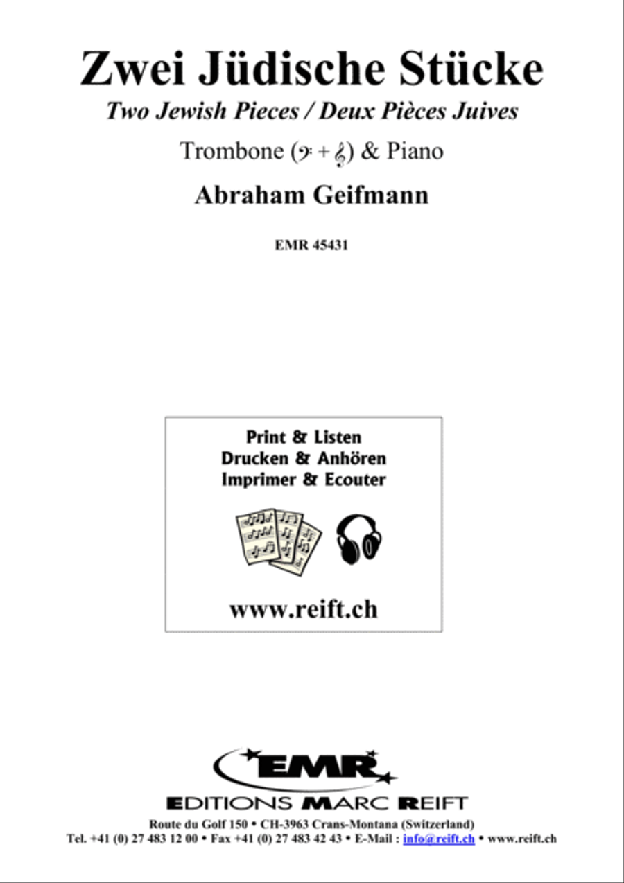 Zwei Judische Stucke Piano Accompaniment scores gallery preview page 2