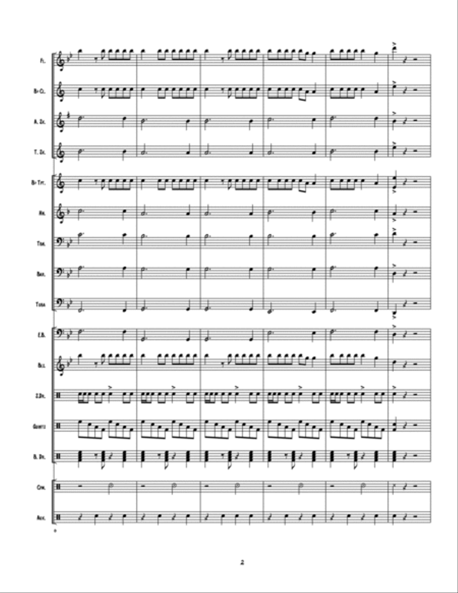 All I Do Is Win Marching Band scores gallery preview page 2