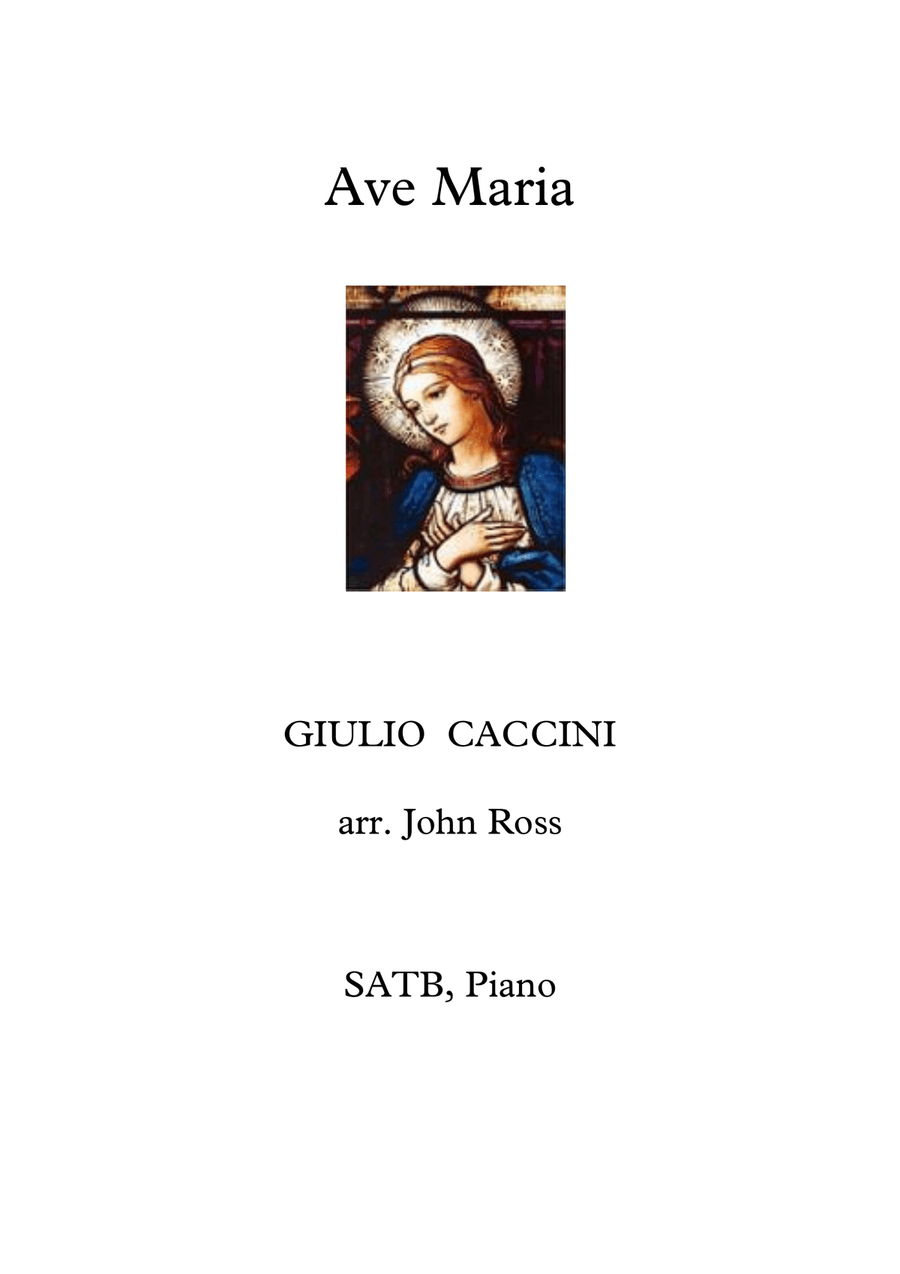 Ave Maria (Caccini) (SATB, Piano) 4-Part scores gallery preview page 1