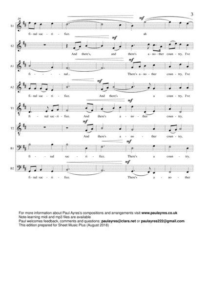 I vow to thee my country: 8-part choral arrangement image number null