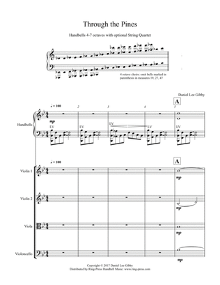 Through the Pines (4-7 Octave Handbells, Level 3 with optional string quartet)