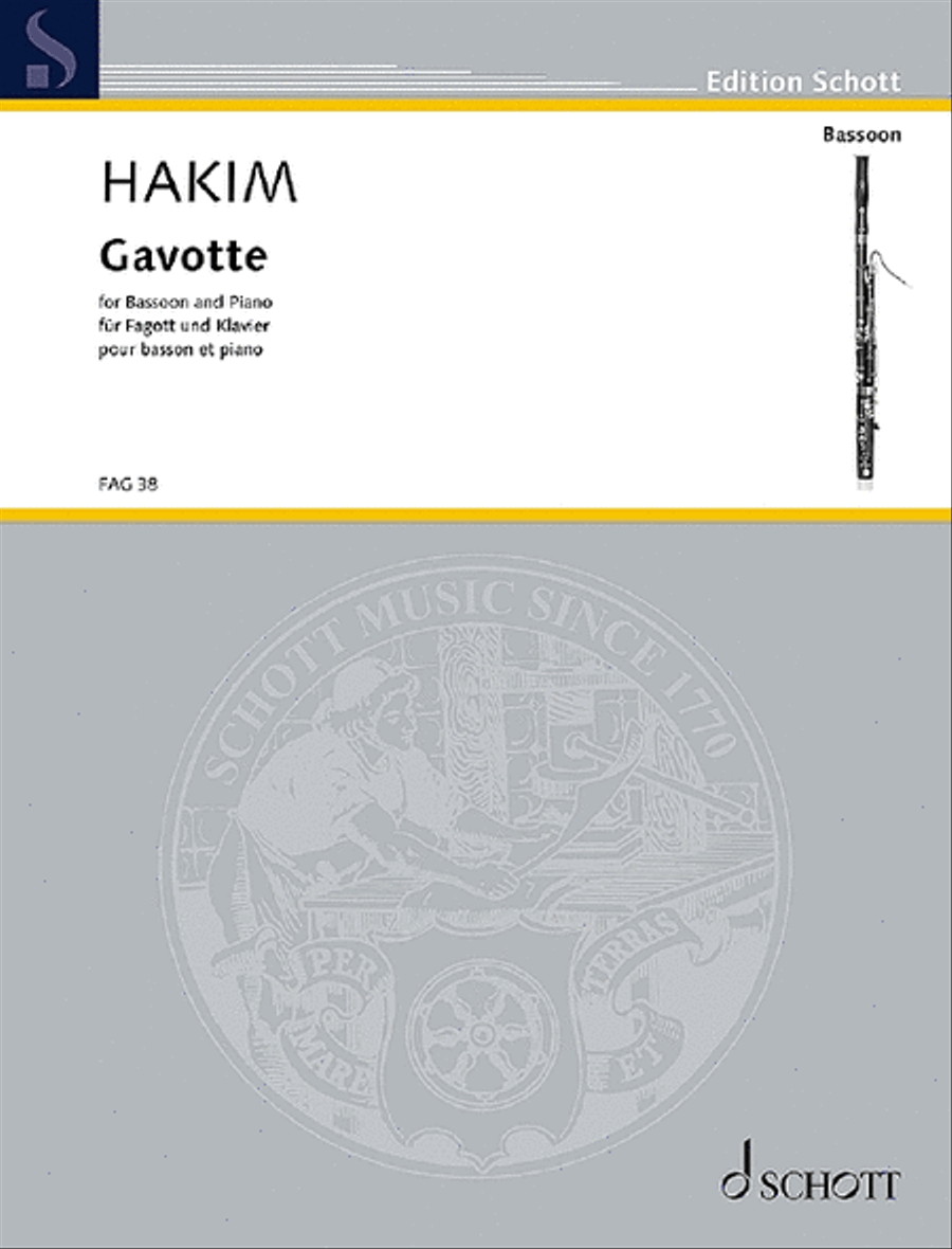 Gavotte Bassoon Solo scores gallery preview page 1