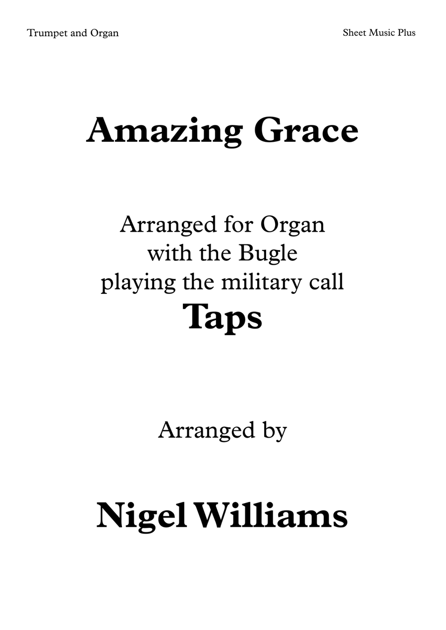 Amazing Grace, for Organ, with Taps (Military Bugle Call), for Trumpet (Bugle) image number null