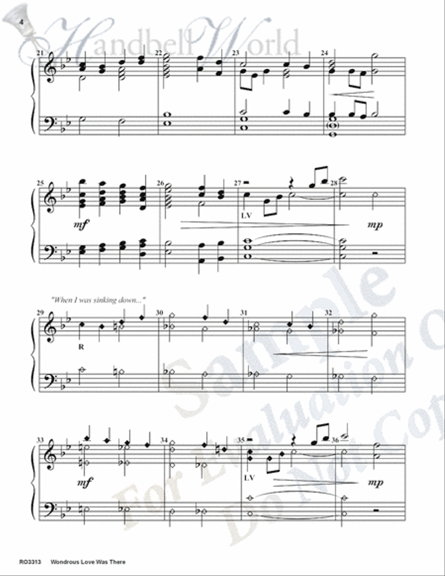 Wondrous Love Was There 5-Octaves scores gallery preview page 4
