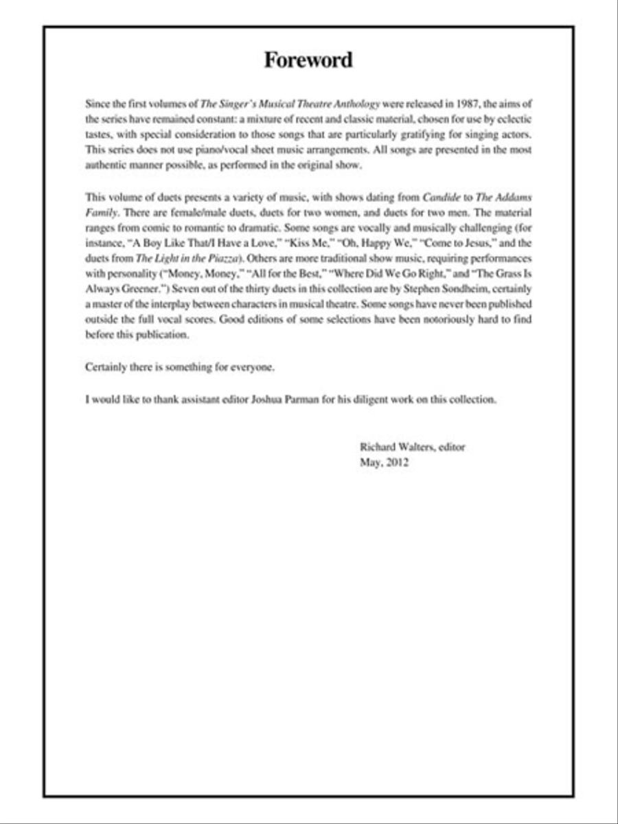 Singer's Musical Theatre Anthology Duets Volume 3 Voice scores gallery preview page 4