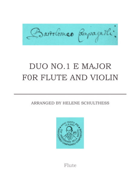 B. Campagnoli Duo in E major for Flute and Violin image number null