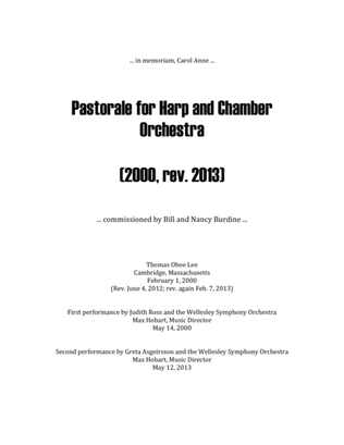 Pastorale for Harp and Chamber Orchestra (2000, rev. 2013)