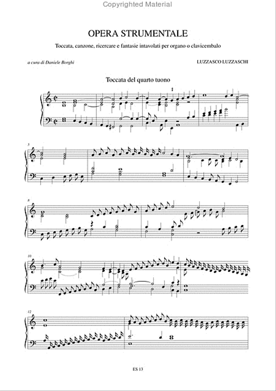 Instrumental Works. Toccata, Canzone, Ricercare and Fantasias for Organ or Harpsichord Harpsichord scores gallery preview page 2