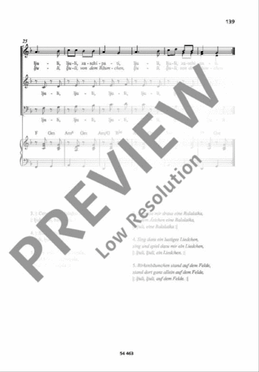 Vo polje bereza stojala A Cappella scores gallery preview page 4