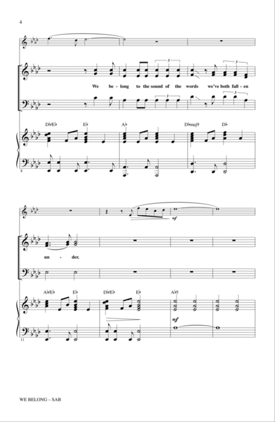 We Belong 3-Part scores gallery preview page 2