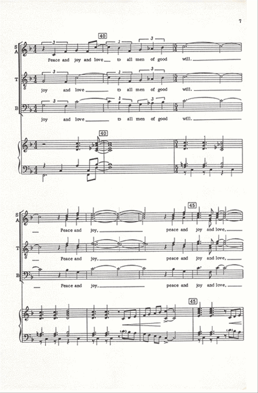 Peace and Joy and Love Divisi scores gallery preview page 7