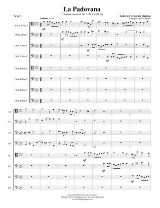 La Padovana for Trombone or Low Brass Octet
