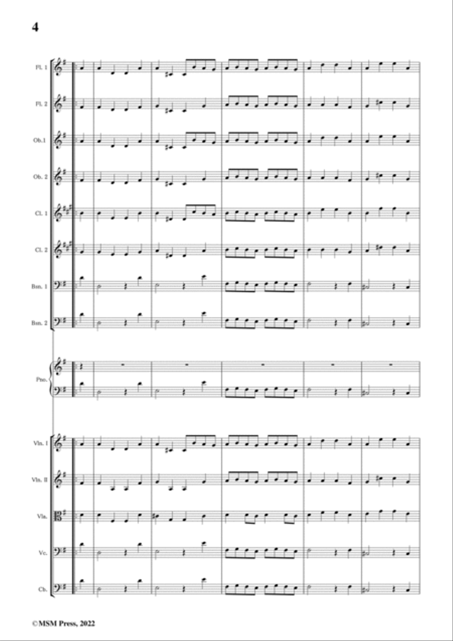 J. F. Fasch-Bourrée,FaWV K:G22 No.5,from 'Ouverture-Suite,in G Major,FaWV K:G22' Clarinet scores gallery preview page 6