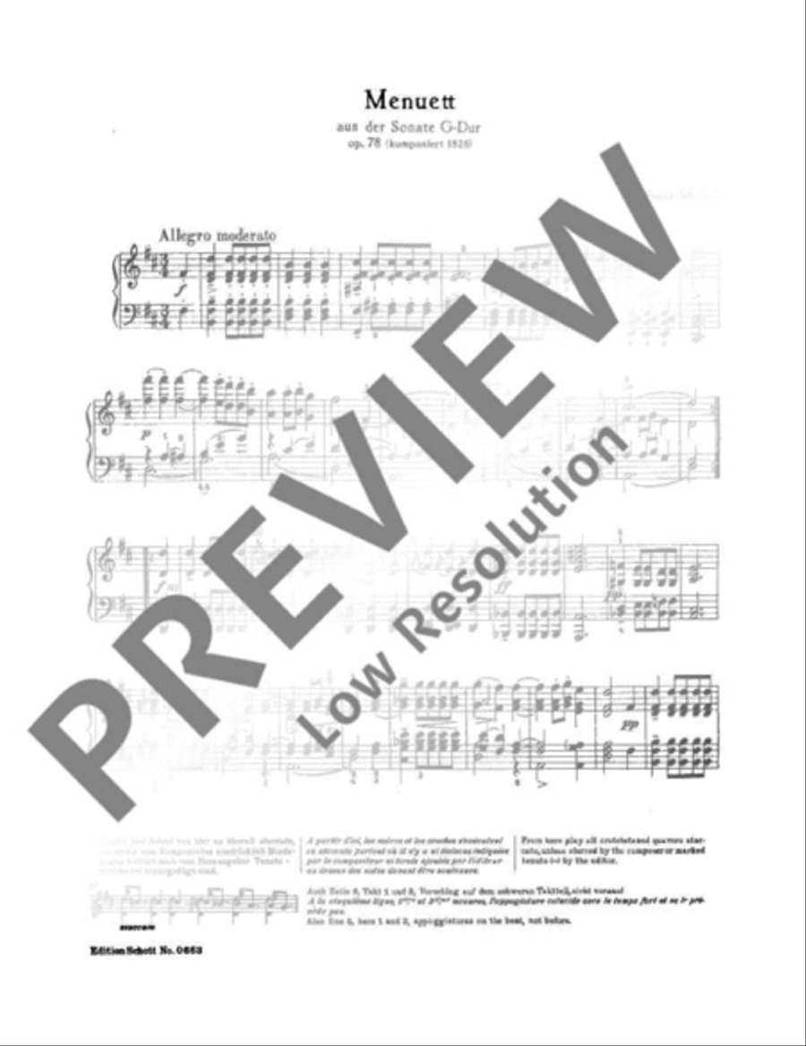 Menuett, Op. 78 D 894 Piano Solo scores gallery preview page 2