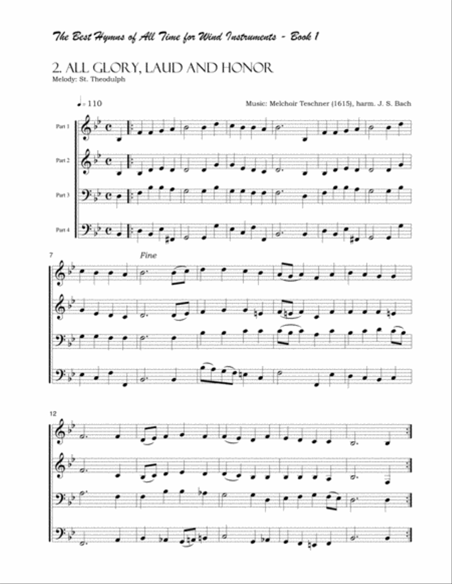 The Best Hymns of All Time (for Wind Instruments) Book 1 Concert Band scores gallery preview page 5