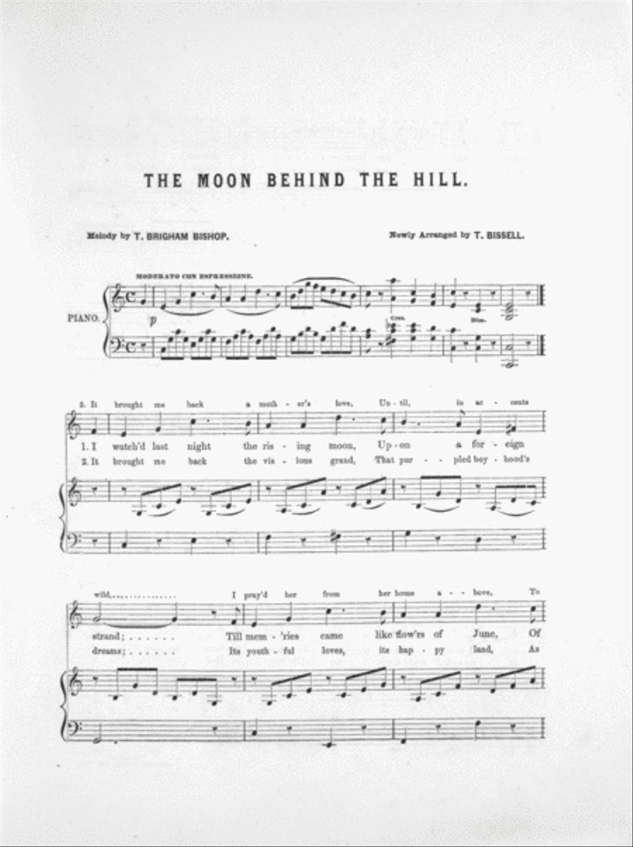 The Moon Behind the Hill. Beautiful Ballad 4-Part scores gallery preview page 2