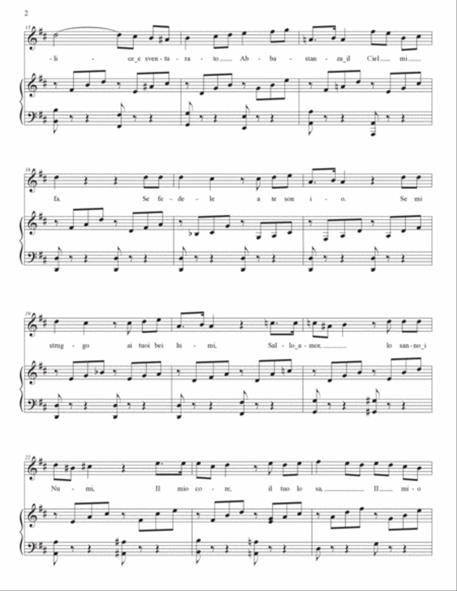 BELLINI: Per pietà bell'idol mio (transposed to B minor) Voice scores gallery preview page 3