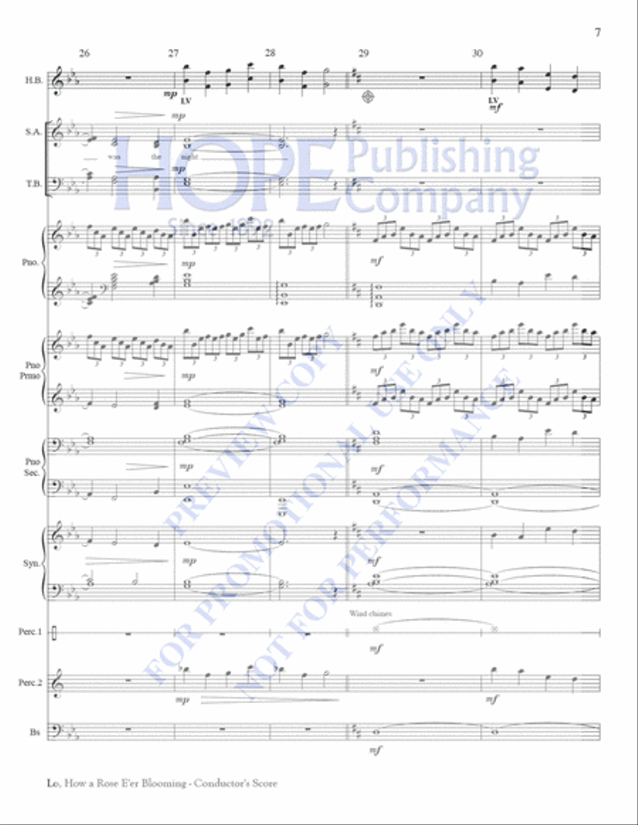Lo, How a Rose E'er Blooming 3-Octaves scores gallery preview page 7