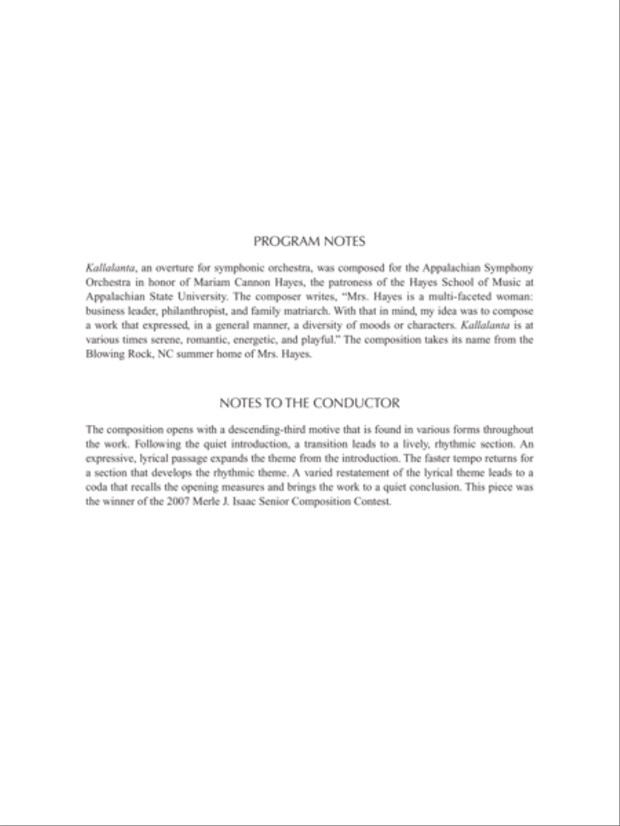 Kallalanta: Score Full Orchestra scores gallery preview page 2