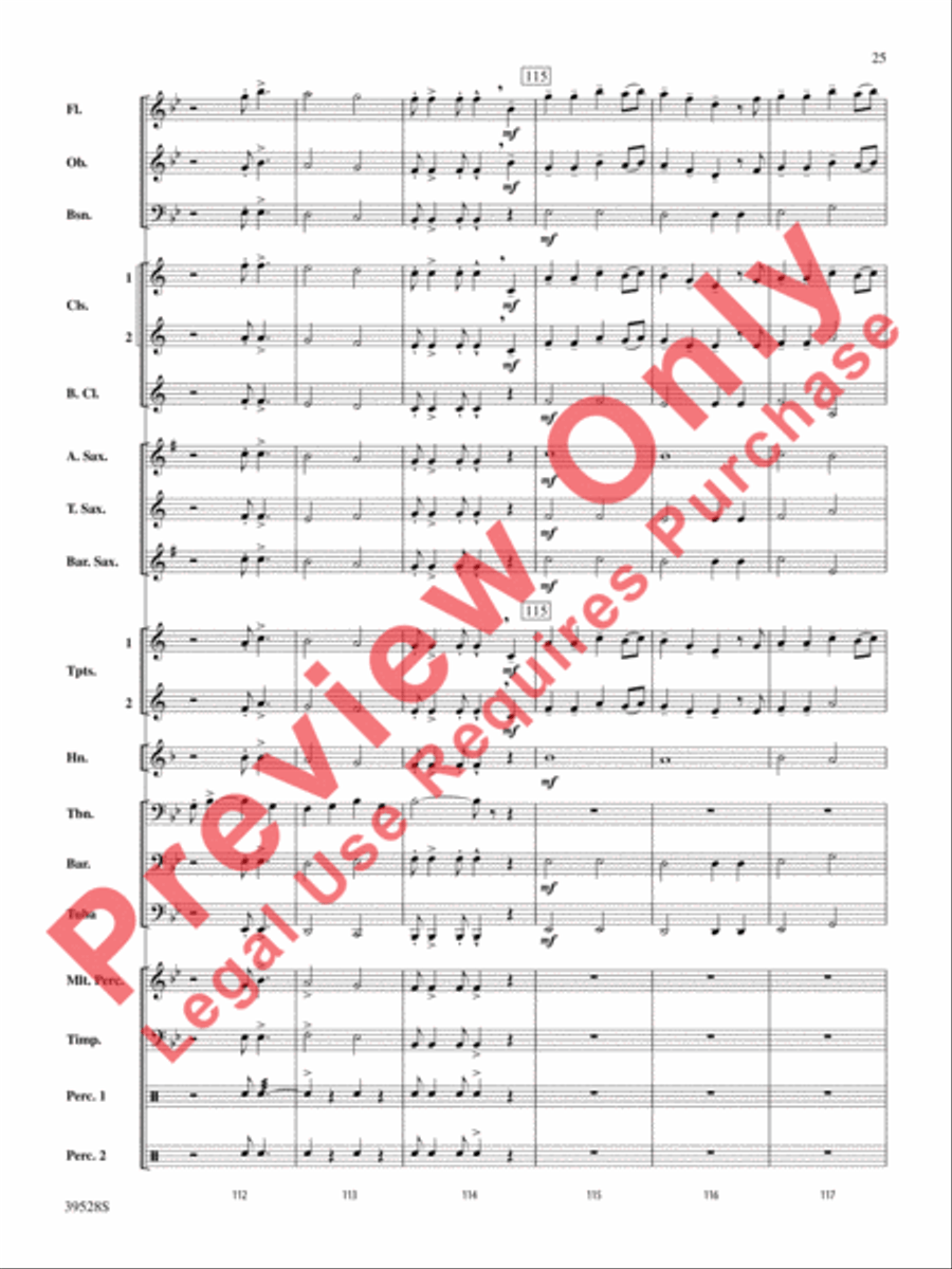 Blazing Bones of the West! Concert Band scores gallery preview page 26