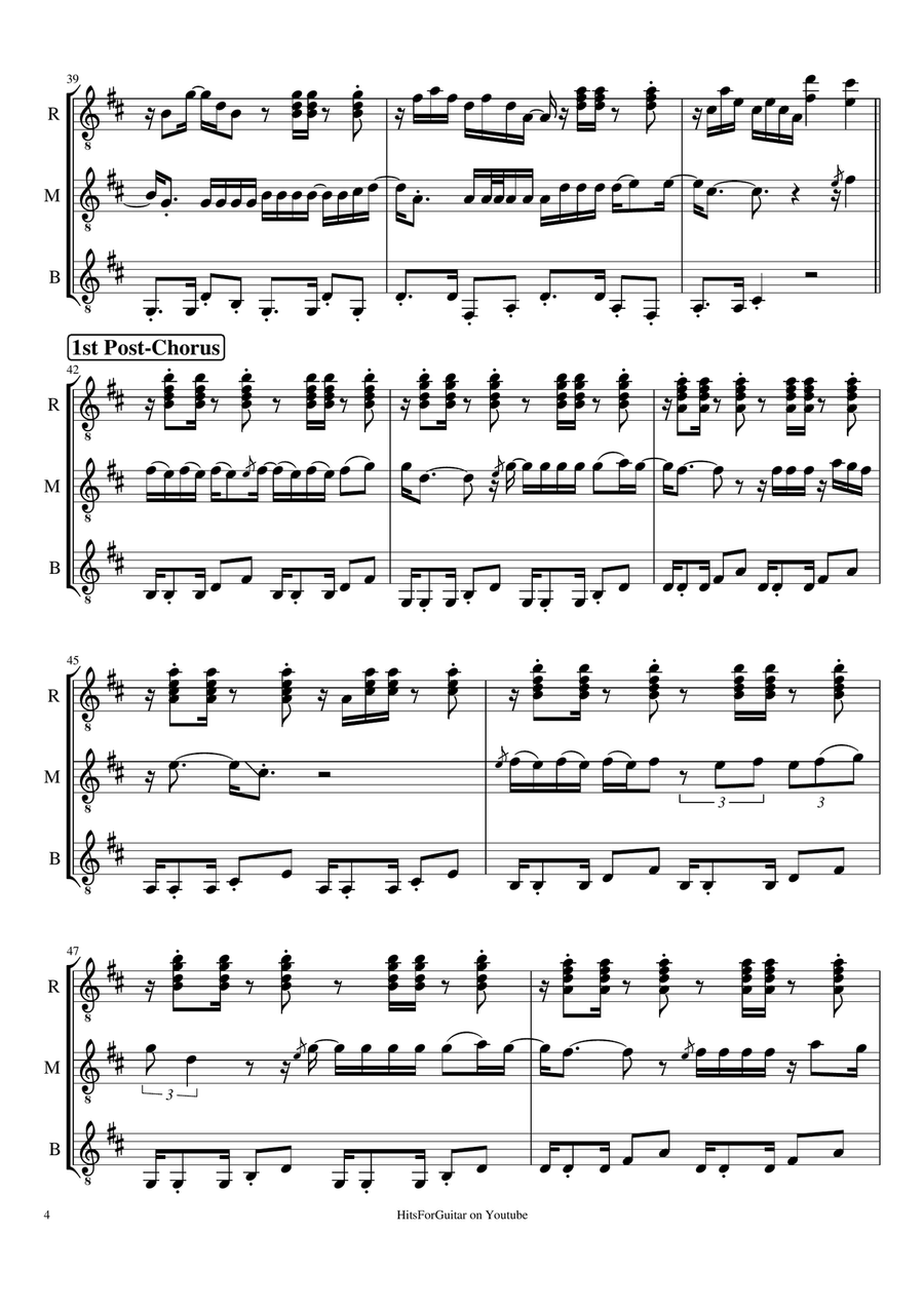 Despacito Guitar Solo scores gallery preview page 4