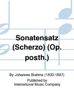 Book cover for Sonatensatz (Scherzo) (Op. Posth.)