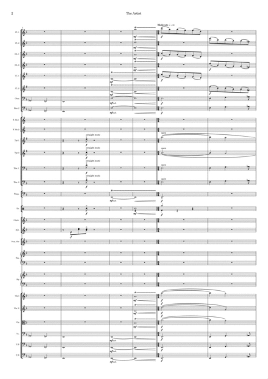 The Artist Ouverture Full Orchestra scores gallery preview page 2