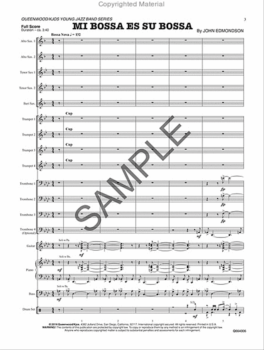 Mi Bossa Es Su Bossa Mi Bossa Es Su Bossa Organ scores gallery preview page 4