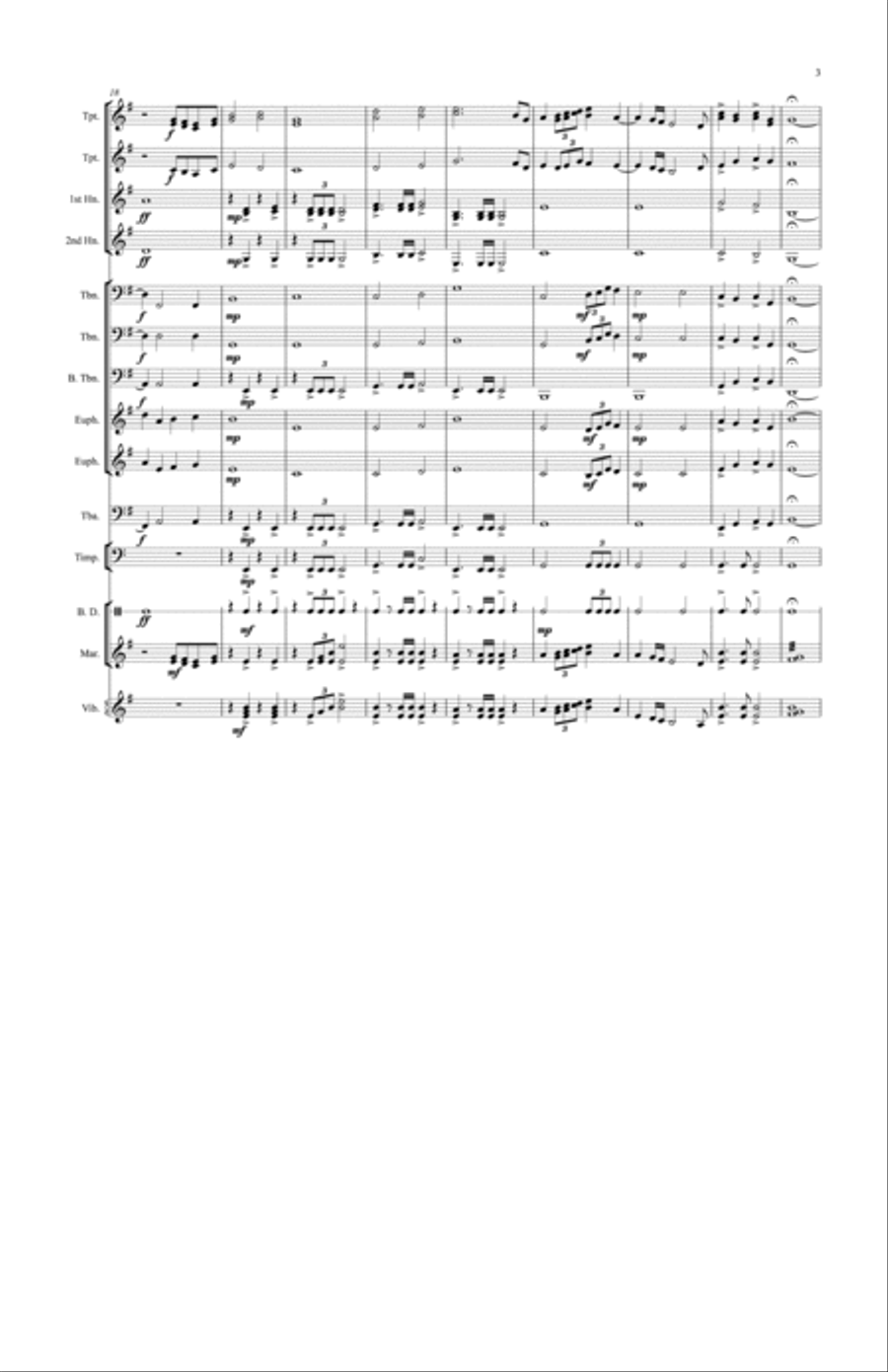 Today Fire Struck Today Fire Struck Brass Ensemble scores gallery preview page 3