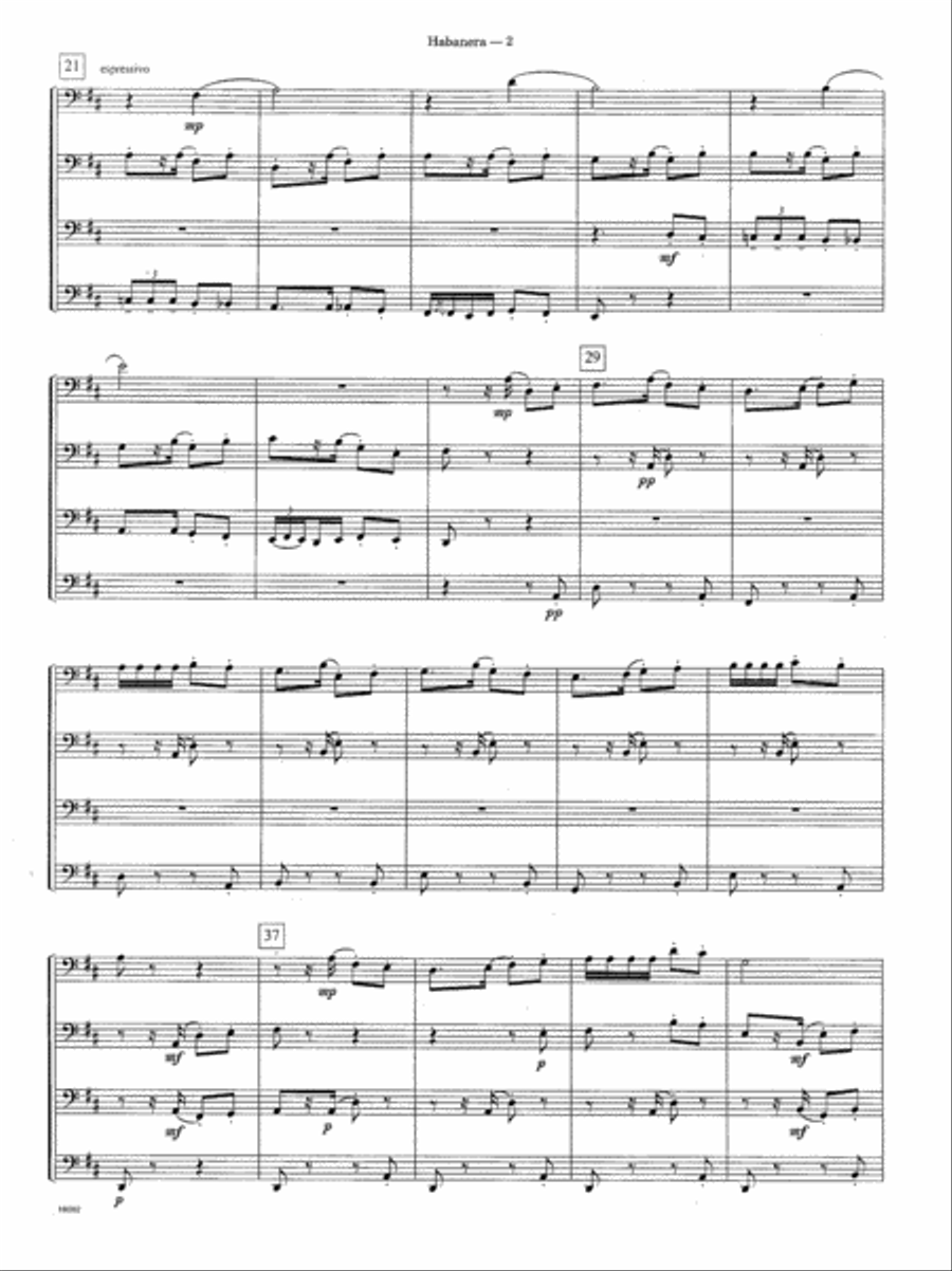Habanera (from 'Carmen') Habanera (from 'Carmen') Brass Quartet scores gallery preview page 3