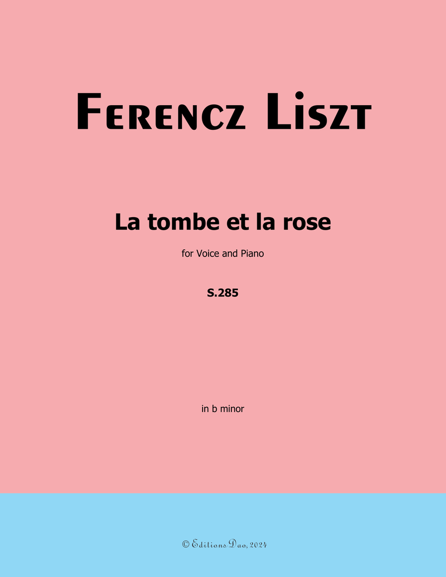 La tombe et la rose, by Liszt, S.285, in b minor Voice scores gallery preview page 1