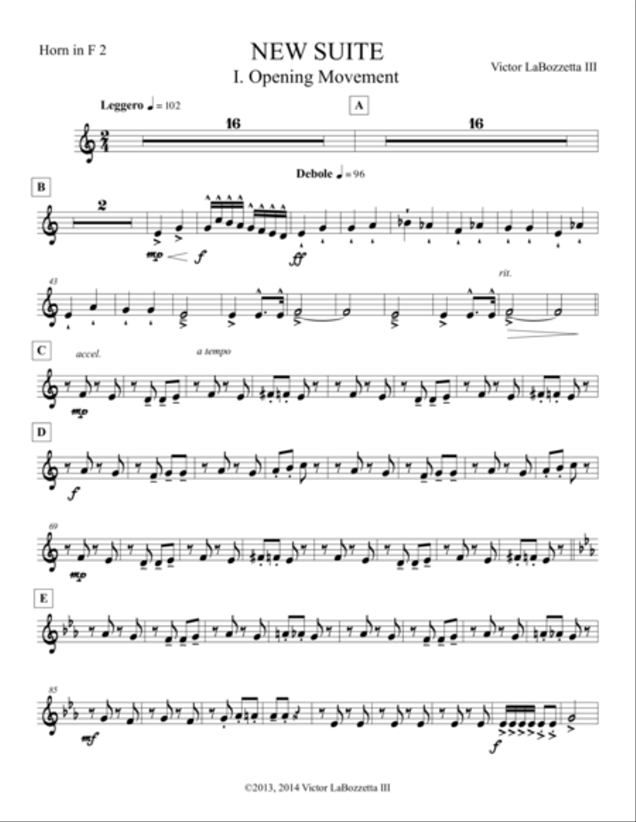 New Suite (Parts) [2] Concert Band scores gallery preview page 1
