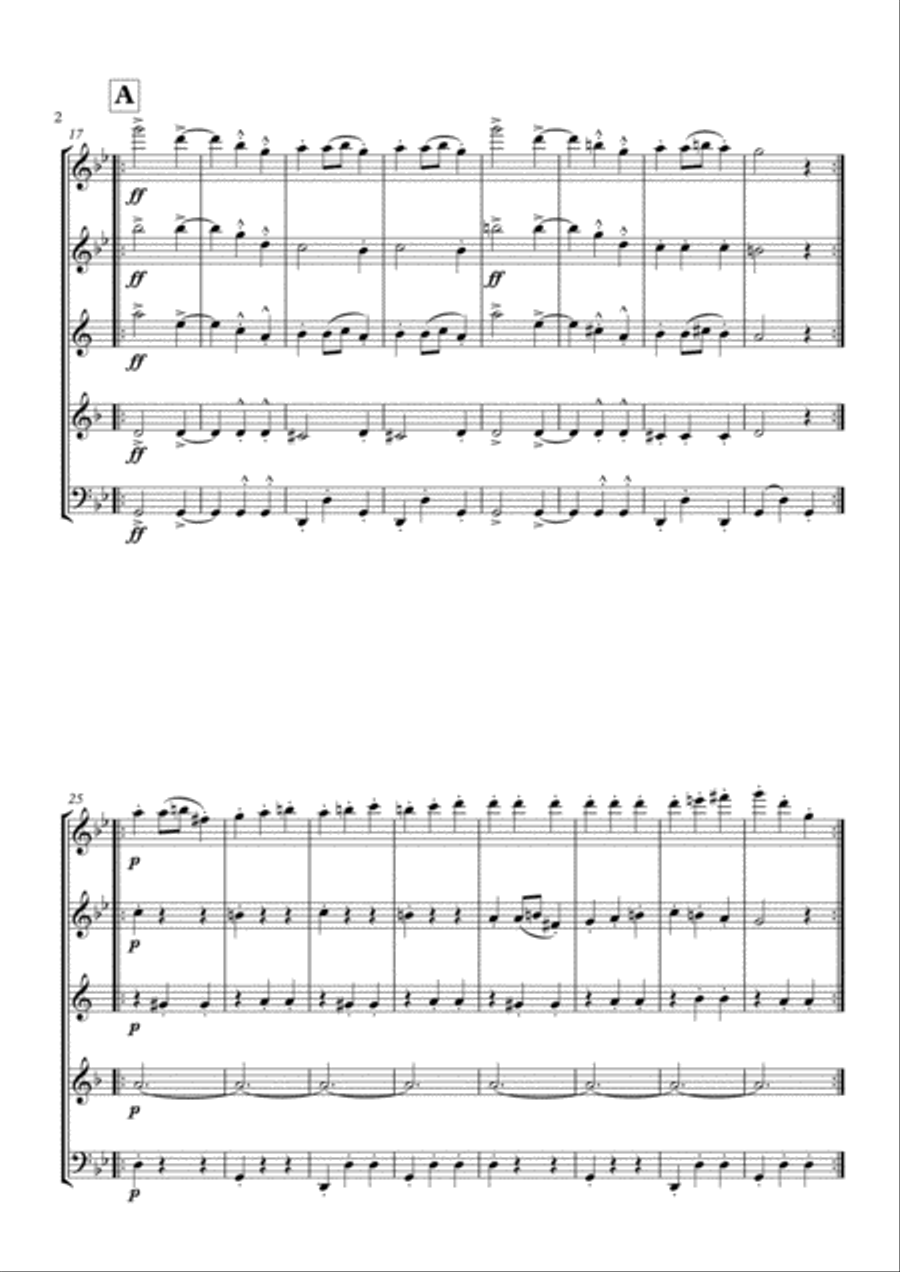 Slavonic Dance No. 8, Op. 46 arranged for Woodwind Quintet image number null