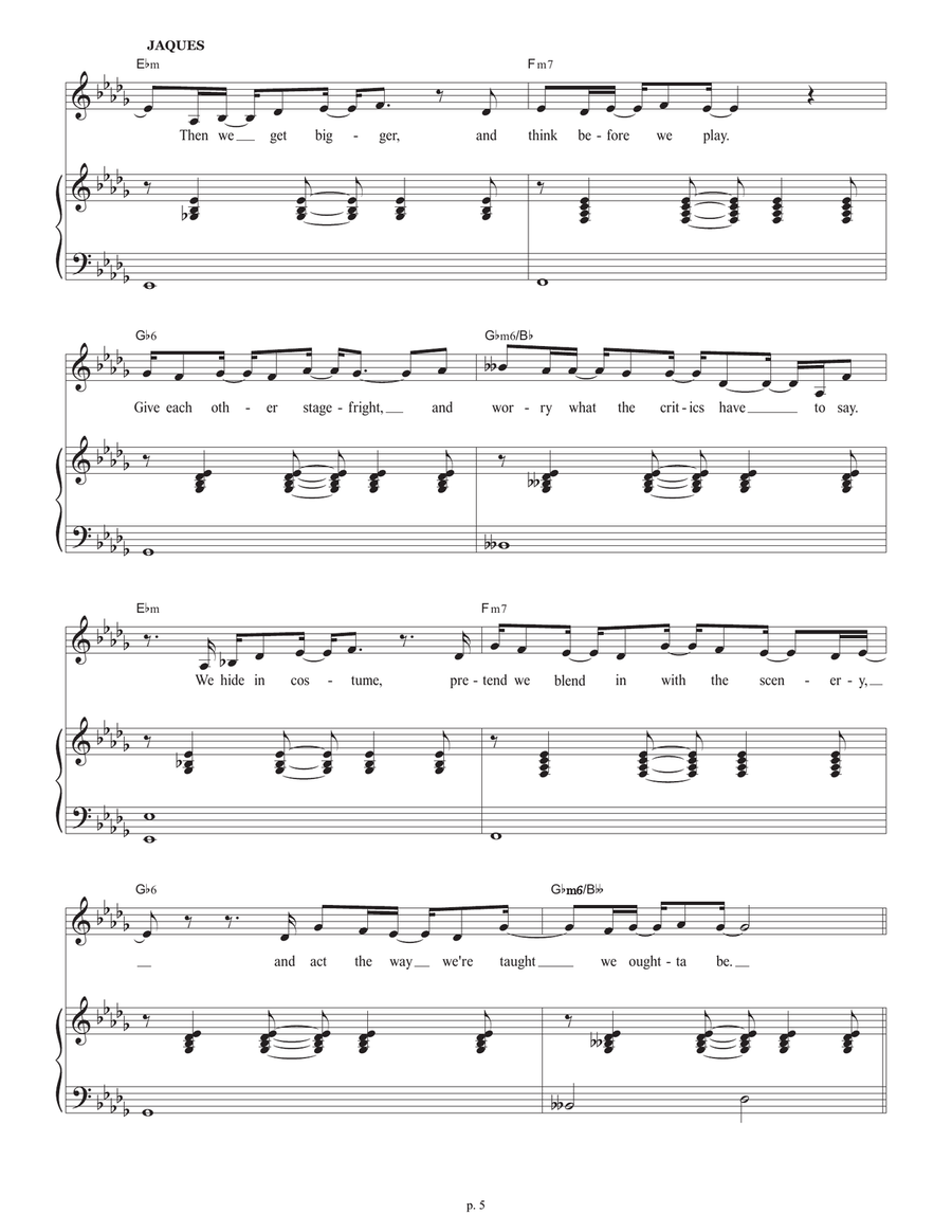 Prologue: All The World's A Stage (from As You Like It) Voice scores gallery preview page 5