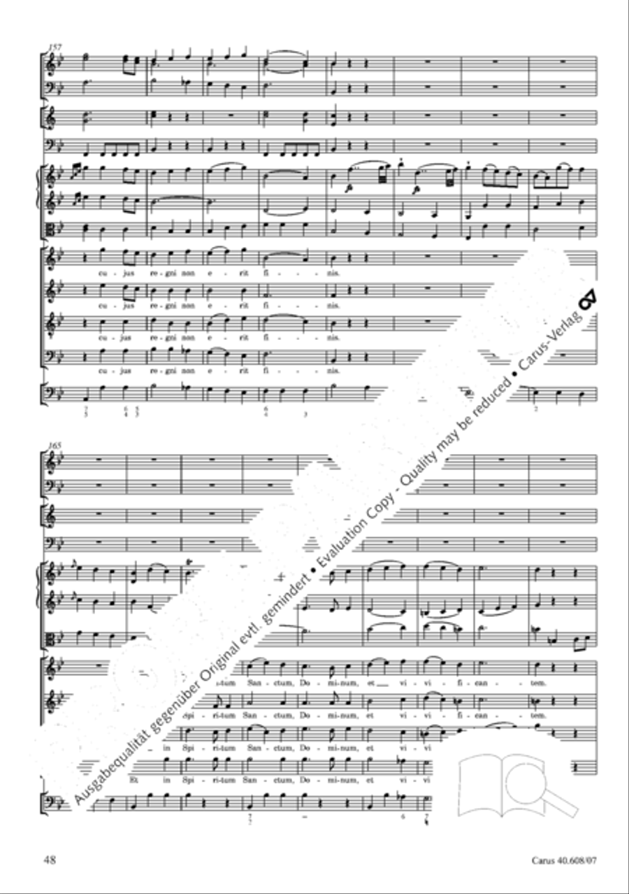Missa Sancti Bernardi von Offida in B 4-Part scores gallery preview page 63