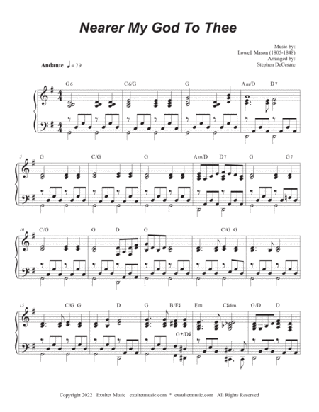 Nearer My God To Thee (French Horn solo and Piano) image number null