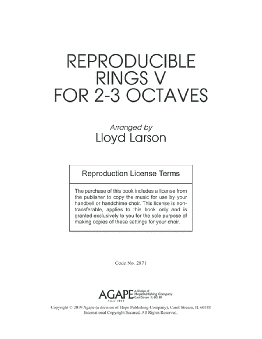 Reproducible Rings for 2-3 Octaves, Vol. 5-Digital Download image number null