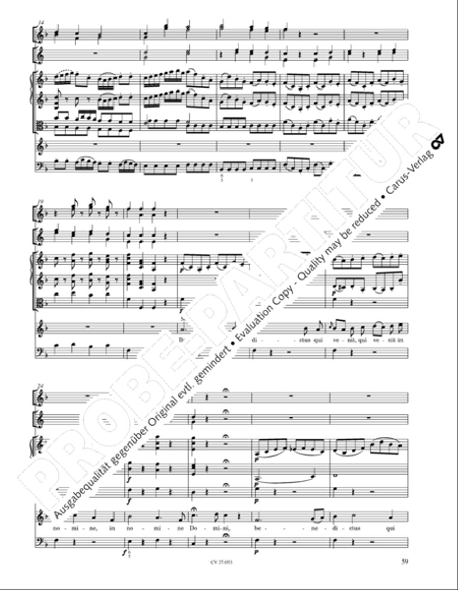 Creation Mass in A-major after Joseph Haydn (Schopfungsmesse in A nach Joseph Haydn) 4-Part scores gallery preview page 60