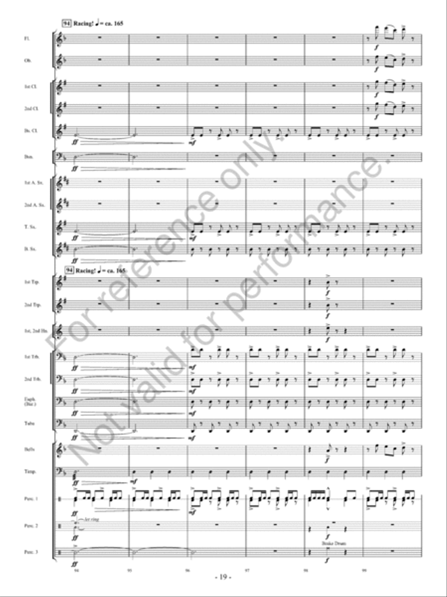 Avalanche! Concert Band scores gallery preview page 20
